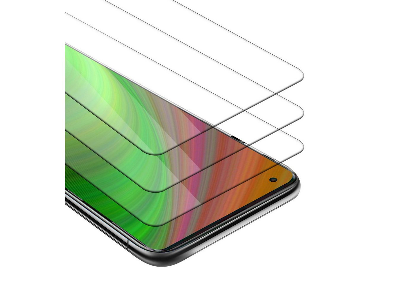 Cadorabo Schutzfolie für Xiaomi Mi 10 / Mi 10 PRO Schutzfolie, (3-St), 3x Schutzglas Panzer Folie (Tempered) Display Schutzfolie 3D Touch von Cadorabo