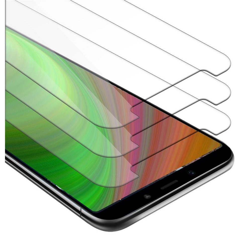 Cadorabo Schutzfolie Xiaomi Mi A2 / Mi 6X, (3-St), 3x Schutzglas Panzer Folie (Tempered) Display-Schutzglas mit 3D Touch von Cadorabo