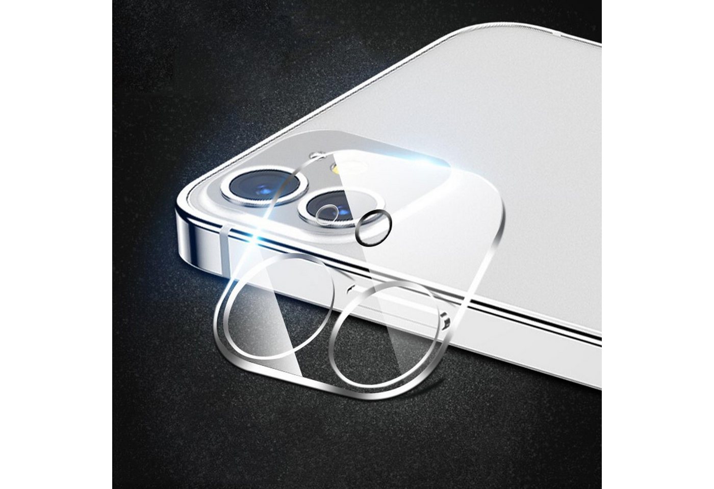 Cadorabo Schutzfolie für Apple iPhone 12, (1-St), Camera Protector Schutzfolie Kratzfest Linsen Schutz Cadorabo Schutzfolie für Apple iPhone 12, (1-St), Camera Protector Schutzfolie Kratzfest Linsen Schutz von Cadorabo