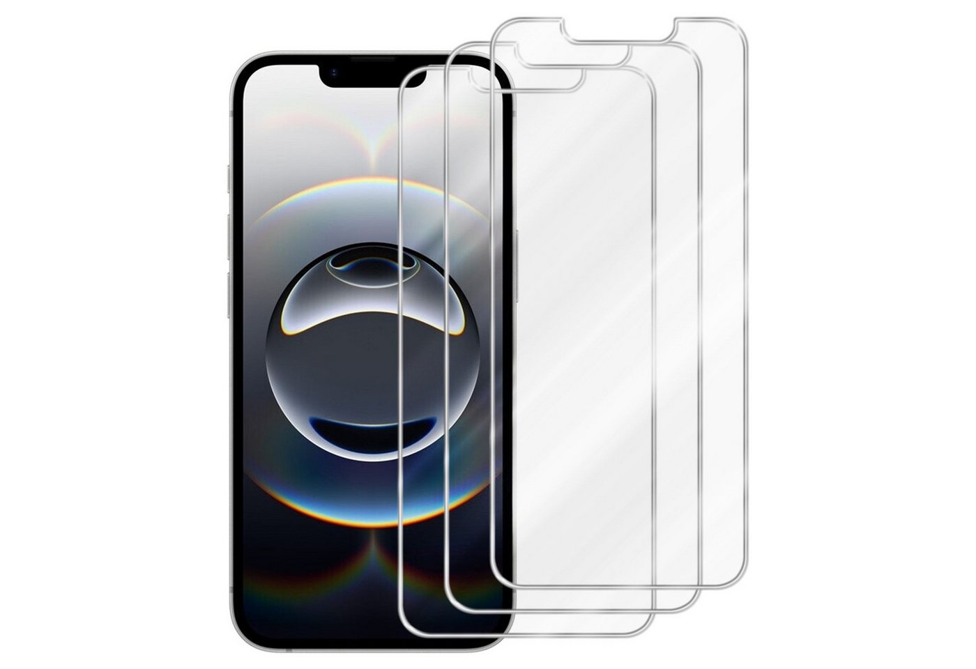 Cadorabo Schutzfolie für Apple iPhone SE4 Schutzfolie, (3-St), 3x Schutzglas Panzer Folie (Tempered) Display Schutzfolie 3D Touch von Cadorabo