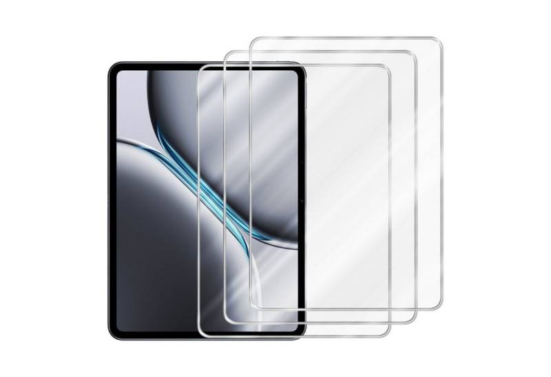 Cadorabo Schutzfolie für OnePlus Pad 2 Schutzfolie, (3-St), 3x Schutzfolie Panzer Folie (Tempered) Display Schutzglas 3D Touch von Cadorabo