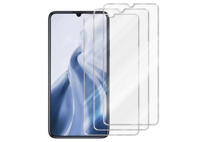 Cadorabo Schutzfolie für Oukitel C51 Schutzfolie, (3-St), 3x Schutzglas Panzer Folie (Tempered) Display Schutzfolie 3D Touch von Cadorabo