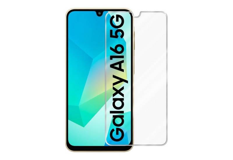 Cadorabo Schutzfolie für Samsung Galaxy A16 Schutzfolie, (1-St), Schutzfolie Panzer Folie Displayschutz Schutzglas HD Tempered Glas von Cadorabo