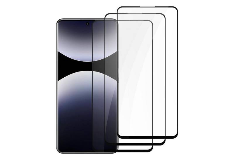 Cadorabo Schutzfolie für Xiaomi Redmi Note 14 Pro 4G Schutzfolie, (3-St), 3x Schutzglas Panzer Folie (Tempered) Display Schutzfolie 3D Touch von Cadorabo