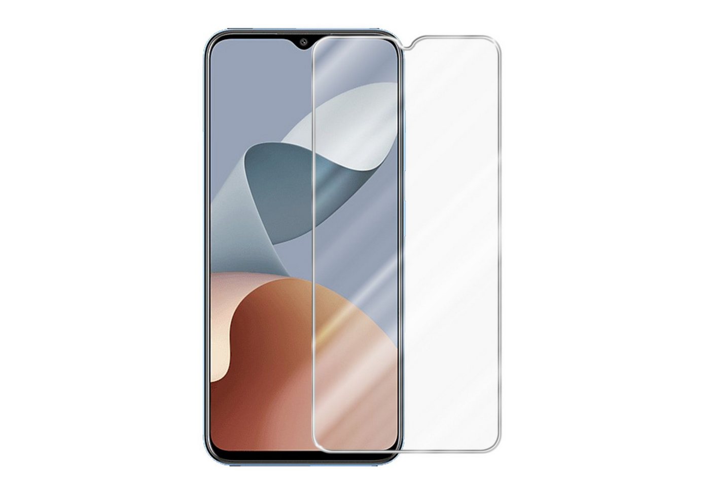 Cadorabo Schutzfolie für ZTE Blade A73 4G Schutzfolie, (1-St), Schutzfolie Panzer Folie (Tempered) Display Schutzglas 3D Touch von Cadorabo