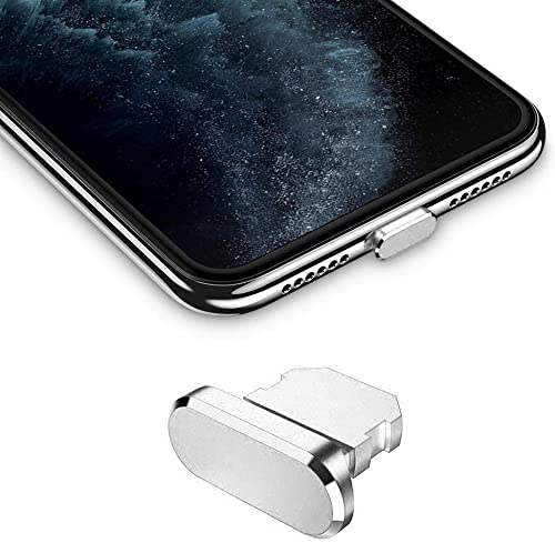 Cadorabo Schutzkappe kompatibel mit Apple iPhone in Silber - Staub Schutz Stecker Stöpsel für Ladeanschluss Staubdicht von Cadorabo