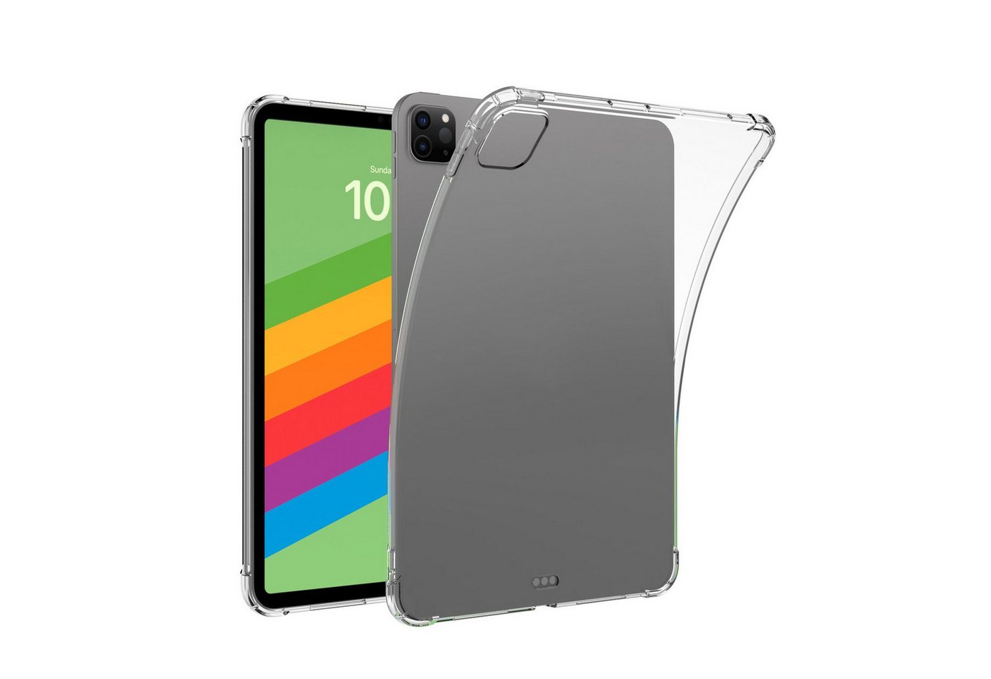 Cadorabo Tablet-Hülle Apple iPad 13 Pro 2024, Tablet Hülle TPU Silikon Schutzhülle Slim Transparent Case Cover von Cadorabo