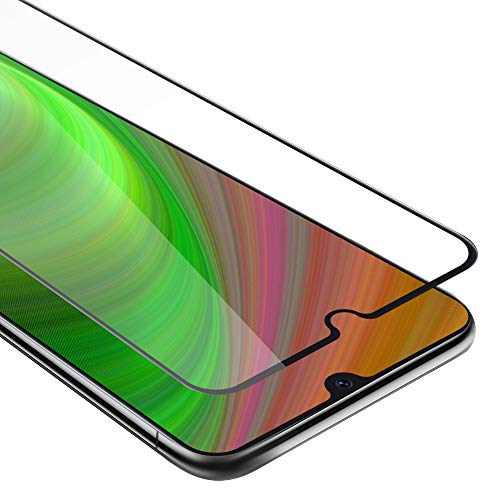 Cadorabo Vollbild Panzer Folie kompatibel mit Samsung Galaxy A50 4G / A50s / A30s - Schutzfolie in TRANSPARENT mit SCHWARZ - Gehärtetes (Tempered) Display-Schutzglas in 9H Härte mit 3D Touch von Cadorabo