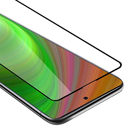 Cadorabo Vollbild Panzer Folie kompatibel mit Samsung Galaxy A71 4G - Schutzfolie in TRANSPARENT mit SCHWARZ - Gehärtetes (Tempered) Display-Schutzglas in 9H Härte mit 3D Touch von Cadorabo