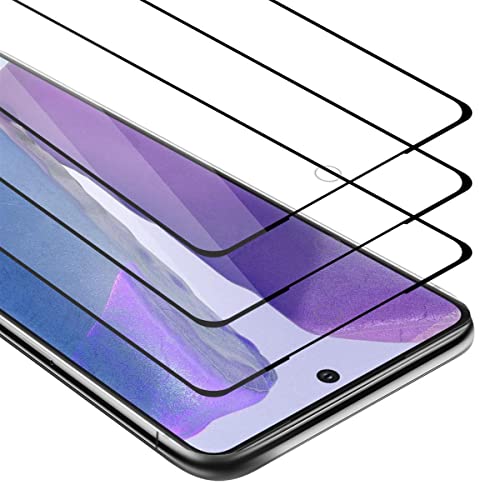 Cadorabo Vollbild Panzer Folie kompatibel mit Samsung Galaxy S20 - Schutzfolie in TRANSPARENT mit SCHWARZ - Gehärtetes (Tempered) Display-Schutzglas in 9H Härte mit 3D Touch von Cadorabo
