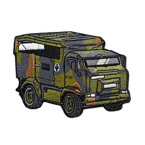 Café Viereck ® Bundeswehr Army Fahrzeuge, Panzer, Kampfjet & Helikopter Patch - gestickt mit Klett (ESK Mungo) von Café Viereck