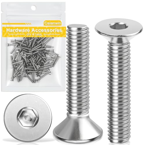 Caianwin 100 Stk M3 x 20mm Senkkopfschrauben Edelstahl DIN 7991 Senkkopf Innensechskant Senkschrauben Metrisches Regelgewinde Schrauben von Caianwin