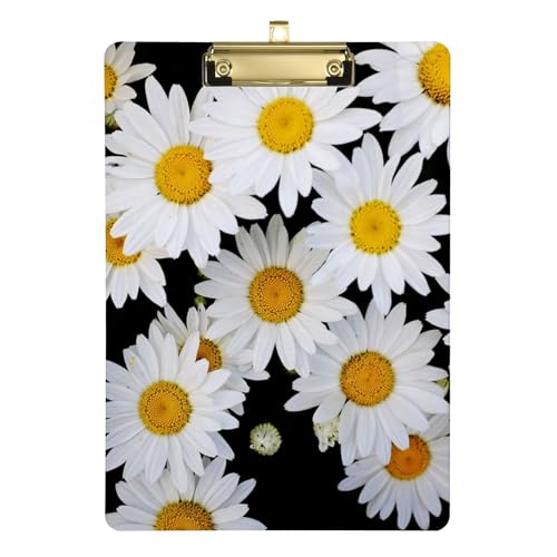 Office Solutions Direct Klemmbretter mit Gänseblümchen, Gänseblümchen, Blumen, goldene Sonnenstrahlen, Hartfaserplatte für Mädchen, Größe 22,9 x 30,5 cm von Caihoyu