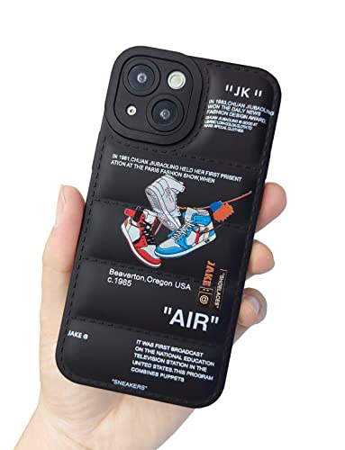Ins Off Schutzhülle für iPhone 15 6,1 Zoll, Motiv: Straßen-Sneaker, White Label, ästhetisch, weiches Silikon, stoßfest, Ganzkörper-Fallschutz von Cairiocoin