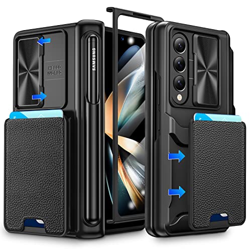 Caka Schutzhülle für Z Fold 4, Fold 4, mit S-Stifthalter und Displayschutzfolie, Brieftaschen-Hülle mit Kartenhalter, Kamera-Abdeckung und Scharnierschutz, Handyhülle für Samsung Galaxy Z Fold 4 5G Caka Schutzhülle für Z Fold 4, Fold 4, mit S-Stifthalter und Displayschutzfolie, Brieftaschen-Hülle mit Kartenhalter, Kamera-Abdeckung und Scharnierschutz, Handyhülle für Samsung Galaxy Z Fold 4 5G von Caka