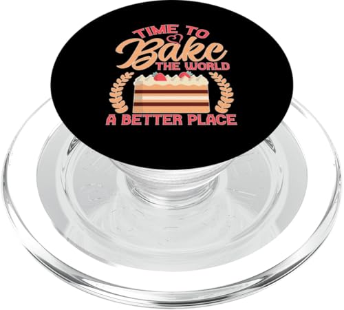 Zeit, die Welt zu einem besseren Ort zu machen PopSockets PopGrip für MagSafe Zeit, die Welt zu einem besseren Ort zu machen PopSockets PopGrip für MagSafe von Cake Bakery And Cake Decorator Baking Designs