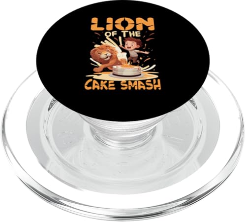 Cake Smash: Löwe des Kuchen-Zerschlagens PopSockets PopGrip für MagSafe Cake Smash: Löwe des Kuchen-Zerschlagens PopSockets PopGrip für MagSafe von Cake Smash Family Designs For Smash Cake