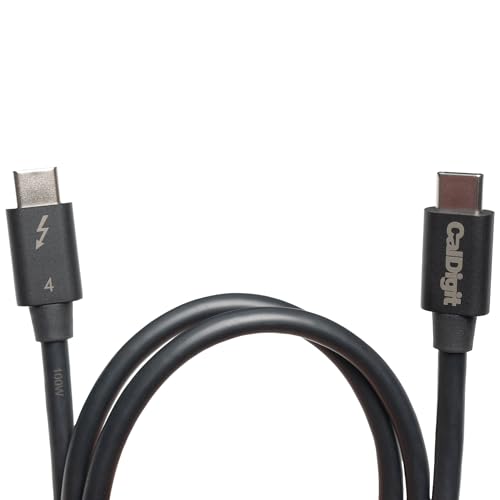 CalDigit [Intel zertifiziert] Thunderbolt 4 / USB 4 Kabel - 40Gbps 100W Aufladung, Kompatibel mit Thunderbolt 3 & USB-C, 2016 + MacBook Pro, 2020 M1 Macbooks (2,0 Meter Thunderbolt 4 / USB 4 Kabel) von CalDigit
