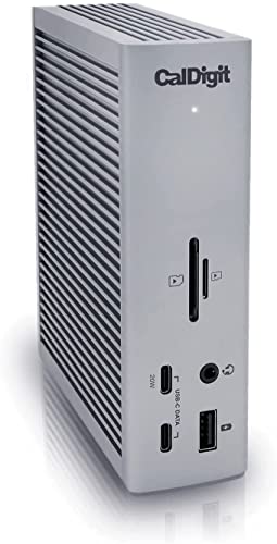 TS4 (0,8 m) – Thunderbolt Station 4 – 18 Anschlüsse, 98 W Laden, 3 x Thunderbolt 4 (40 Gbit/s), 3 x USB-C (10 Gbit/s), 5 x USB-A (10 Gbit/s), DisplayPort 1.4, 2,5 GbE, SD und microSD UHS-II. von CalDigit