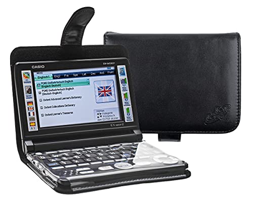 CalcCase Schutztasche für Translator Casio EW-G 6000 C / 7000 C - Schutzhülle für elektronischen Übersetzer - Electronic Translator Casio - Schwarz Kunstleder mit Magnetverschluss von CalcCase