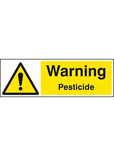 Caledonia Schilder 14457 G Warnung Pestizid Zeichen, 300 mm x 100 mm, starrer Kunststoff von Caledonia Signs