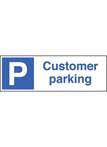 Caledonia Schilder 16514 M "Kunden-Parking Sign, starrer Kunststoff, 600 mm x200 mm von Caledonia Signs