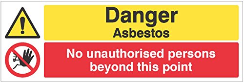 Caledonia Schilder 24500 G Zeichen, Gefahr Asbest keine unbefugtem Personen Außerhalb von Caledonia Signs