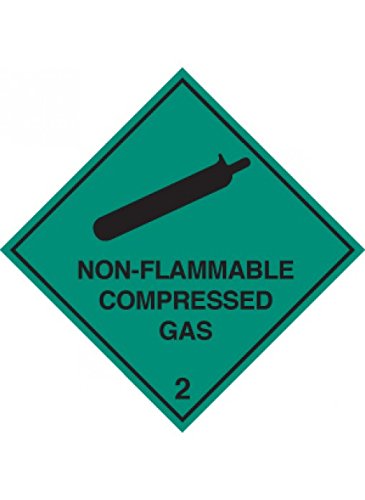 Caledonia Schilder 24506 F nicht entflammbares komprimierte Gas 2 Zeichen, selbstklebendes Vinyl, 200 mm x 200 mm x 200 mm von Caledonia Signs