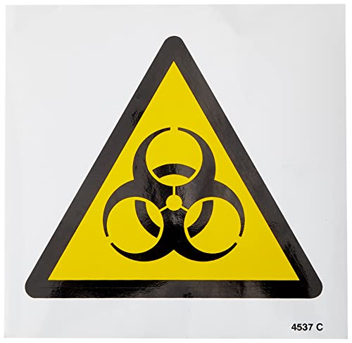 Caledonia Schilder 24537 C Biohazard Symbol Zeichen, selbstklebendes Vinyl, 150 mm x 150 mm von Caledonia Signs
