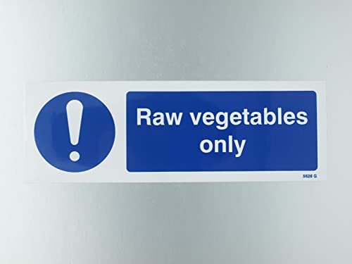 Caledonia Schilder 25628 G Raw Gemüse nur Zeichen, selbstklebendes Vinyl, 300 mm x 100 mm von Caledonia Signs