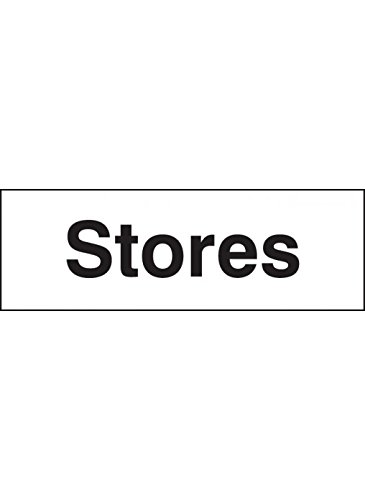 Caledonia Schilder 27046G"Stores" Schild, selbstklebend, Vinyl, 300 mm x 100 mm von Caledonia Signs