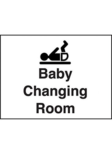 Caledonia Schilder 27065E"Baby Changing Room" Schild, selbstklebendes Vinyl, 200 mm x 150 mm von Caledonia Signs