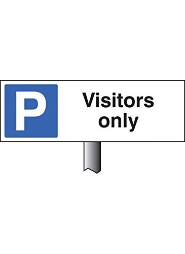 Caledonia Schilder 56527 Parking Besucher nur Verge Schild Post, 800 mm, 450 mm x 150 mm von Caledonia Signs