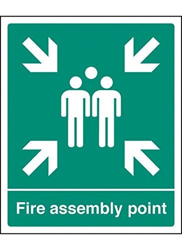 Caledonia Schilder 62059q Fire Assembly Point Schild, Aluminium, 600 mm x 450 mm von Caledonia Signs