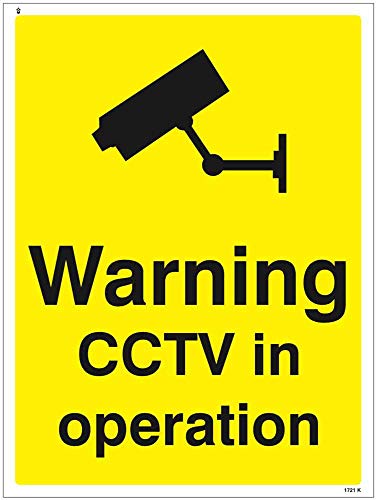 Caledonia Signs 11721K Warnschild mit englischer Aufschrift „CCTV in Operation“, aus starrem Kunststoff, Maße: 400 x 300 mm. von Caledonia Signs