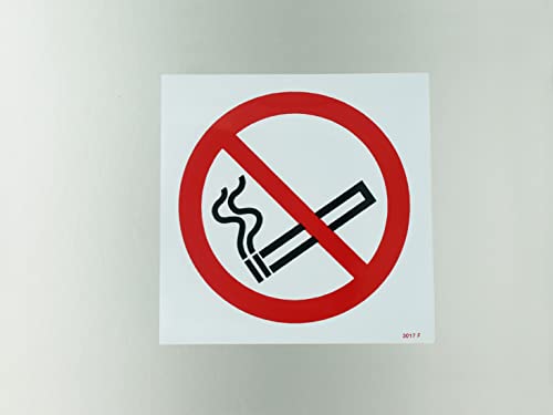 Caledonia Signs 23017F Schild"No Smoking Symbol", selbstklebend, Vinyl, 200 mm x 200 mm von Caledonia Signs