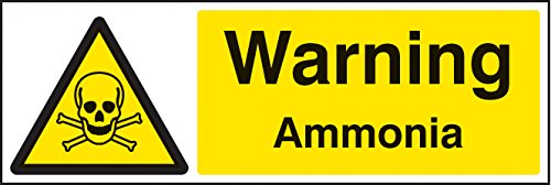 Caledonia Signs 24429G Warnschild Ammoniak, selbstklebend, Vinyl, 300 mm x 100 mm von Caledonia Signs