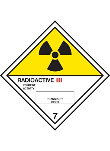 Caledonia Signs 24511U Radioactive III Diamond Schild, selbstklebendes Vinyl, 100 mm x 100 mm von Caledonia Signs
