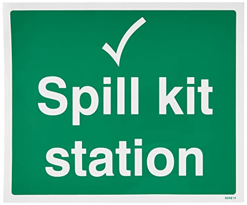 Caledonia Signs 26048H Schild "Spill Kit Station", selbstklebend, Vinyl, 300 mm x 250 mm von Caledonia Signs