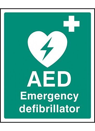 Caledonia Signs 26053H Warnschild mit englischer Aufschrift"AED Emergency Defibrillator", selbstklebendes Vinyl, 300 mm x 250 mm Caledonia Signs 26053H Warnschild mit englischer Aufschrift"AED Emergency Defibrillator", selbstklebendes Vinyl, 300 mm x 250 mm von Caledonia Signs
