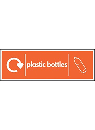 Caledonia Signs 26632G Schild"Wrap Recycling Plastic Bottles", selbstklebendes Vinyl, 300 mm x 100 mm von Caledonia Signs