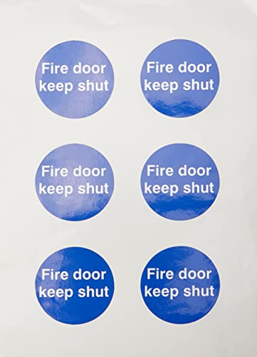 Caledonia Signs 51637 Schild mit Aufschrift „Fire Door Keep Shut“, Durchmesser von 65 mm, Packung mit 6 Stück Caledonia Signs 51637 Schild mit Aufschrift „Fire Door Keep Shut“, Durchmesser von 65 mm, Packung mit 6 Stück von Caledonia Signs