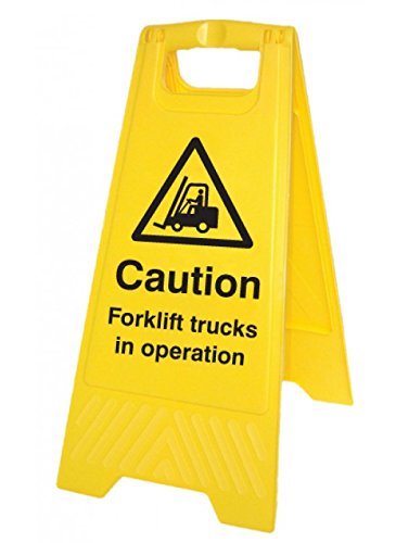 Caledonia Signs 58523 Freistehendes englisches Bodenschild „Caution Forklift Trucks in Operation" von Caledonia Signs