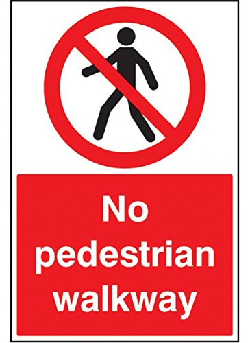 Caledonia Signs 58822, No Pedestrian Walkway, Bodengrafikschild, 400 mm x 600 mm von Caledonia Signs