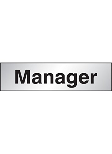 Caledonia Signs 59085 Manager-Etikett mit Gravur, PVC-Effekt, 140 mm x 35 mm von Caledonia Signs