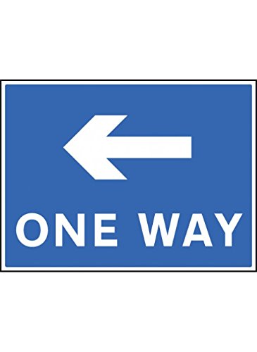 Caledonia Signs 67509K One Way Left Schild, Aluminium, 400 mm x 300 mm von Caledonia Signs