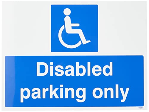 Caledonia Signs 67606K Schild mit Behindertenparkplatz, Aluminium, 400 mm x 300 mm von Caledonia Signs