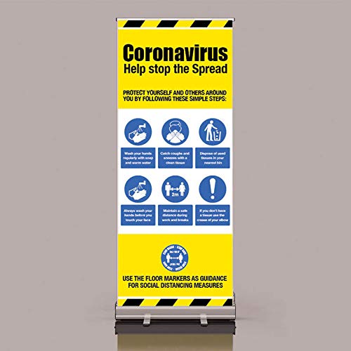 Coronavirus Spruchband mit Aufschrift"Help Stop the spreiz", 2000 x 800 mm von Caledonia Signs