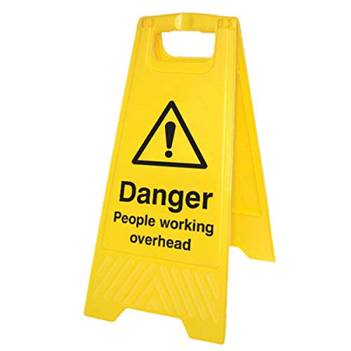 Schild mit Aufschrift"Danger people working overhead" von Caledonia Signs