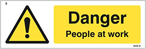 Sicherheitsschild "Danger People at work", Hart-PVC von Caledonia Signs